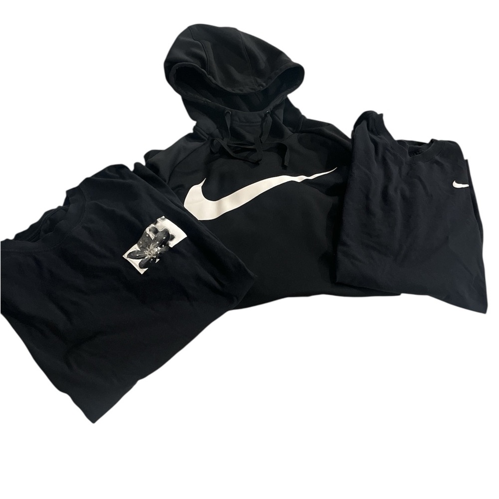 Men’s Hoodie & 2 Shirt Nike Bundle Black